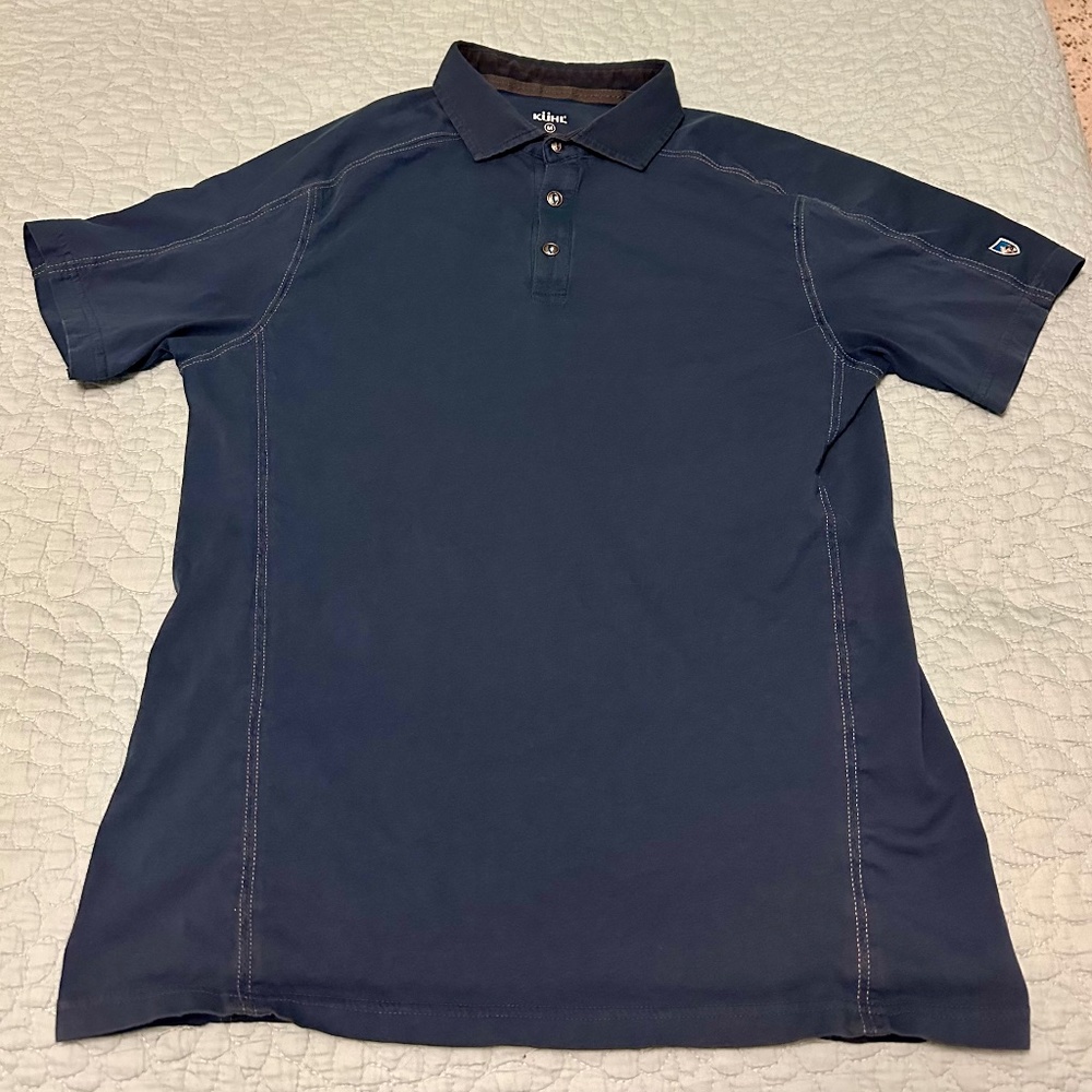 Kuhl Wayfarer polo shirt medium Lake Blue